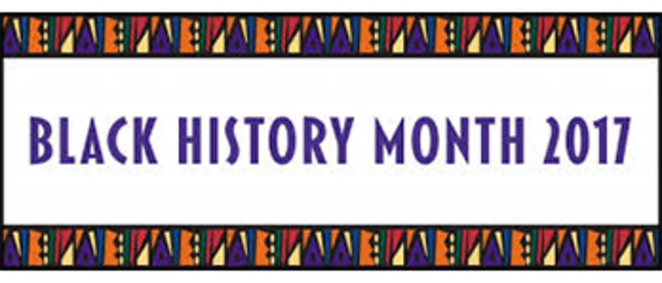 Banner that says, "Black History Month 2017"