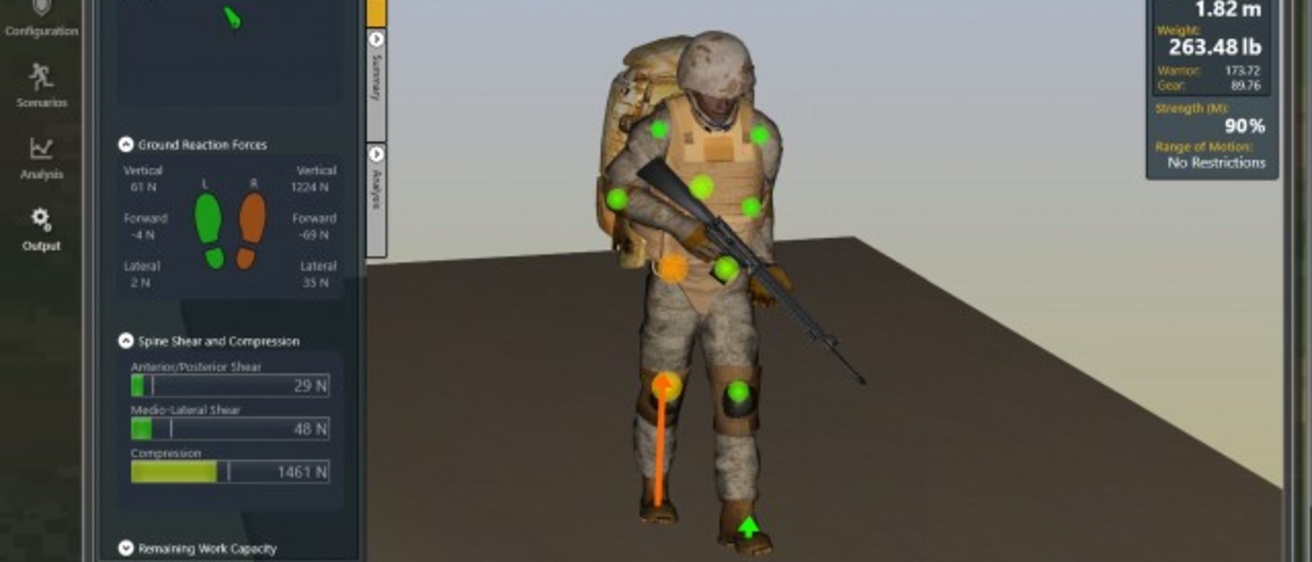 3D model of a person carrying a gun