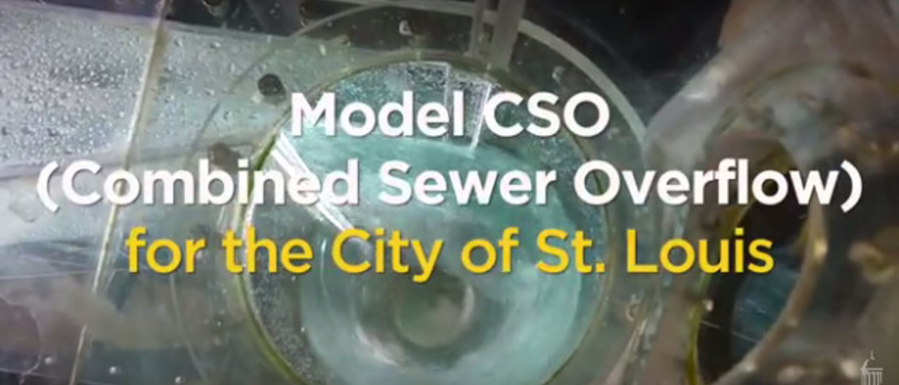 Text reading "Model CSO (Combined Sewer Overflow) for the city of St. Louis"